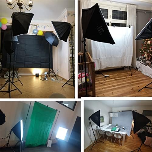 Комплект фотографско осветление LLAMN с 4 Гнезда, Държач за лампи 1,6 *3 м, на Фона на Плат, Конзола поставка за рамки за фото студио