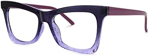 Zeelool Стилни TR90 Извънгабаритни Светозащитные Очила с Папийонка Синя на цвят за Жени Yaritza OT006813