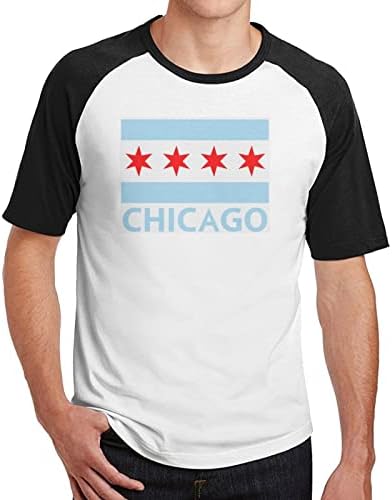 Тениска с Флага на щата-Чикаго, Мъжки Дамски Тениска, Ежедневни Блузи С Къс Ръкав