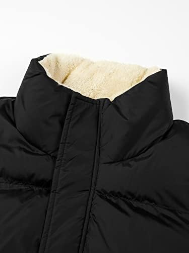 Якета KEFFOR за мъже, Якета, мъжки якета, 1 бр., пуховик с подплата на кулиске, якета за мъже (Цвят: черен размер: X-Small)