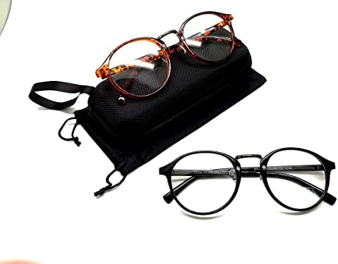 SydeStyle бифокални очила за четене, ридеры за мъже и жени (2 опаковки) Голяма овално-кръгла оптична рамка 1,50 2,00 2,50 3,00