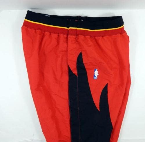 1995-96 Атланта Хоукс Пусна Червени Разминочные панталони 36 DP48125 - Използван игра в НБА