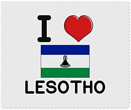 Azeeda 2 x Кърпички за почистване на лещи и очила от микрофибър Аз обичам Лесото (LC00017802)