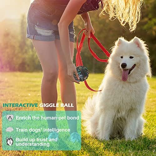 Играчка топка за агресивни кучета MITAIKO, Интерактивен Топка за кучета с забавен Писклявым звук Хихиканья, Здрав за малки, Средни и Големи