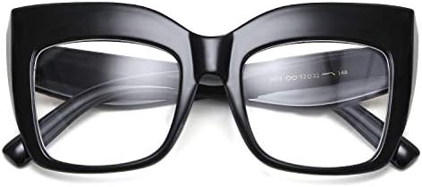 Дамски квадратни очила за четене FEISEDY със сини светофильтрами голям размер B2627