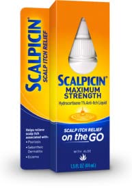 Лек сърбеж на кожата на главата Scalpicin Max Strength, 1,5 течни унции (опаковка от 4 броя)