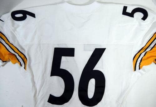 1997 г. Питсбърг Стийлърс №56, Издаден в играта Бяла риза 50 DP21227 - Използваните тениски за игри NFL без подпис