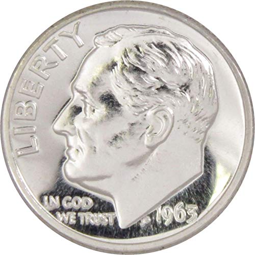 1963 Рузвелт Десятицентовик Избор Доказателство 90% Сребро 10в Монета на САЩ са подбрани