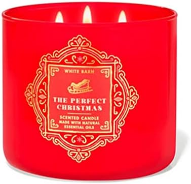 Средства за вана и тяло, White Barn Идеалната Коледна свещ с 3 восък със и етерични масла - 14.5 унция -(Идеалното Коледа)