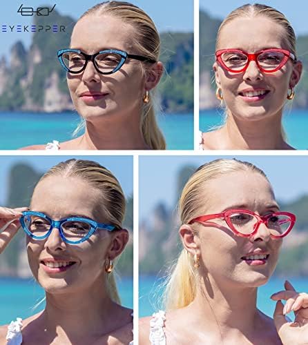 Eyekepper 4-pack Очила за четене с дизайн на Котешко око за Жените за Четене - Шик Дамски Ридеры