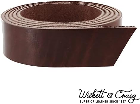 Кожена каишка Wickett & Craig Traditional Harness, Шоколадова, с дължина от 55 до 60 инча, 9-11 грама