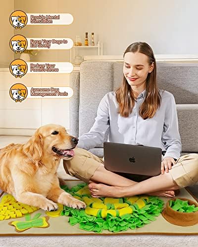 Подложка за Нюхания HOPET за Големи Кучета, Интерактивен Тренировъчен Подложка за щенячьего хранене с бавно хранене, Игра-активност
