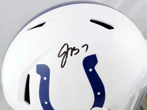Способи за каска Джейкоби Бриссетта с автограф F / S Indianapolis Colts Speed - JSA Auth W * Черно - Каски NFL с автограф
