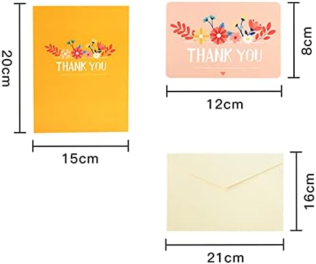 Поп Картичка с Благодарност, 3D Поздравителни Хартиени Картички са ръчно изработени С Конвертами, пощенски Картички, с Благодарност