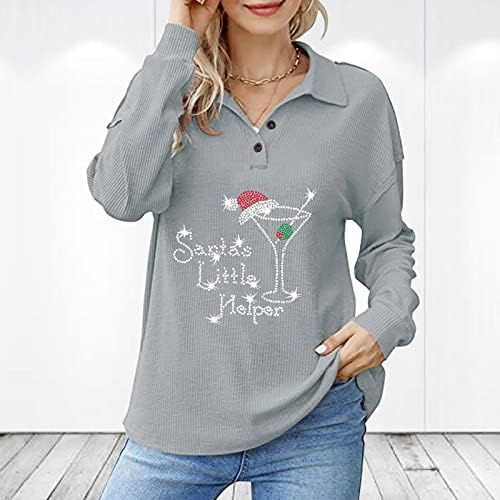 Пуловери Копчета за Жени С Ревера на Шията, Ризи Големи Размери, Ежедневни Свитшоты за Бременни