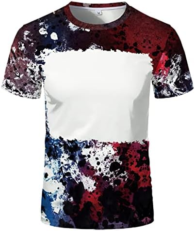 Ymosrh Мъжки Ризи Размерът на САЩ Голяма Празна Тениска На Поръчка Теплопередача Двете Ризи с къс ръкав
