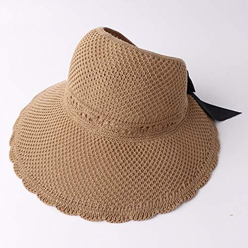 Плажни шапки NEARTIME с широка периферия за жени, слънчеви шапки, сгъваема сламена шапка със защита от ултравиолетови лъчи, лятна Панама UPF