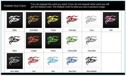 Отличителни знаци на Етикета Tribal Дизайн на Татуировка Стил на Очите Гараж Спортен автомобил Оранжево (4 Х 2,84 инча)