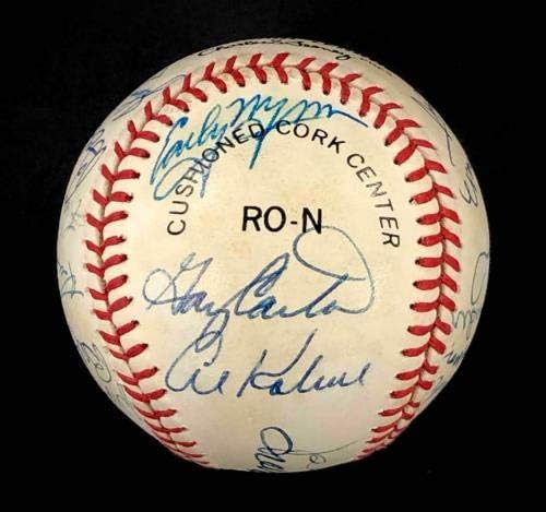 Тед Уилямс, Мики Мэнтл, Франк Робинсън КОПИТО, подписано на 19 автографи JSA COA по бейзбол - Бейзболни топки с автографи