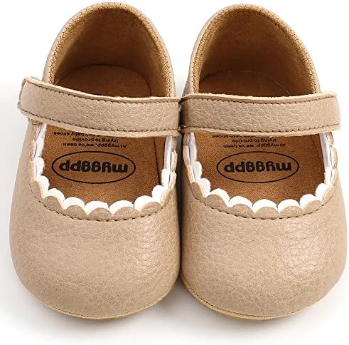 Модела обувки на плоска подметка Mary Jane за малки момичета с лък, Обувки за новородени 6-12 месеца, Обувки за яслите, Обувки