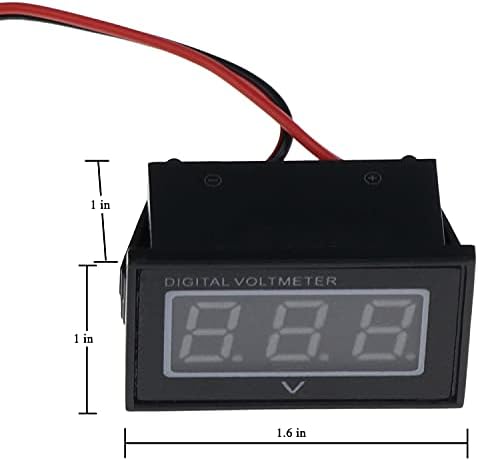 Holdia Водоустойчив 36V количката Цифров Волтметър за измерване на заряд на Батерията Клуб на Автомобила EZGO Yamaha - Син