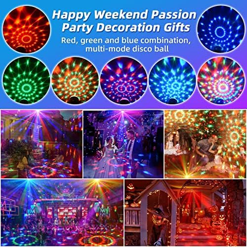 Светлината на диско-топка, Светлини за Украса на парти в чест на Хелоуин, USB LED Мини-Звукоактивируемый Светлина за Танцова сцена DJ,