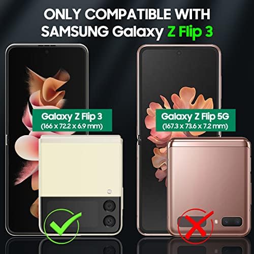 Калъф Vizvera за Samsung Galaxy z Flip 3, ултра-тънък калъф, Лек, който предпазва от падане, Удароустойчив калъф за Носене от арамидни