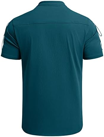 COOFANDY Мъжки Плажна Риза С Къс ръкав От Дантела-Тениска В стил Хипи, С V Образно деколте Pirate Риза