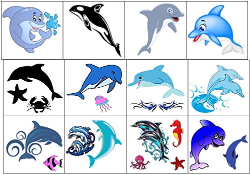 Колекция Dolphin (32 Шаблон за airbrushing с пайети Делфин)