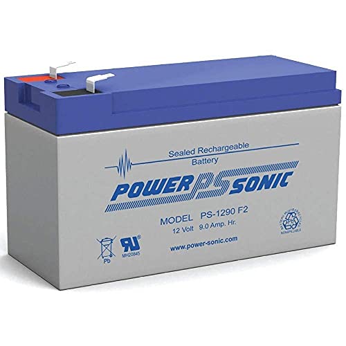 Мощност-Акумулаторна батерия SLA Sonic PS-1290 на 12 Волта и 9 Ампера на час (клеми F2)