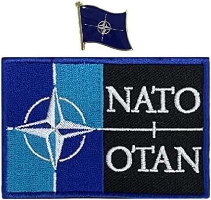 На жени с логото на A-ONE + нашивка с емблемата на хартата на НАТО, 2 бр. в опаковка, Жени на ревера за аксесоари, костюми, Нашивка