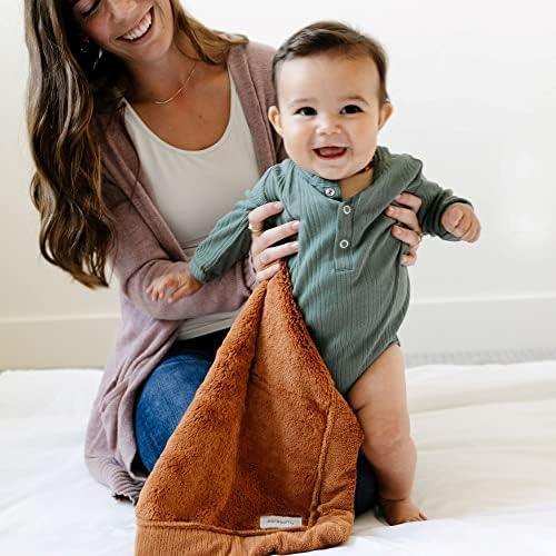 Защитни одеяла SARANONI за бебета, Супер Меко Луксозно бебешко одеало Бутиков качеството на Lush (Мини 15 x 20, Camel)