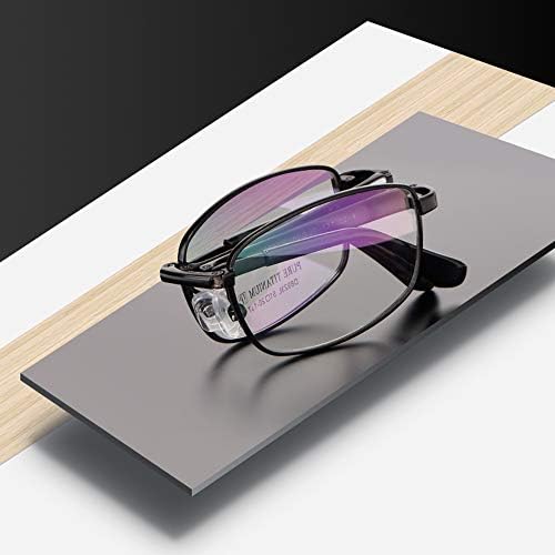 CAOXN От Чист Титан, Сгъваеми Очила за компютърни игри със защита от Blu-Ray, Мъжки Прогресивно Многофокусные Очила за четене, Сребристи,
