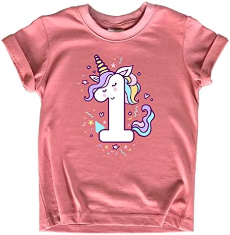 Риза на 1-ви Рожден Ден с Единорогом за Малки Момичета, Дрешки на 1 година, Една Първа Риза