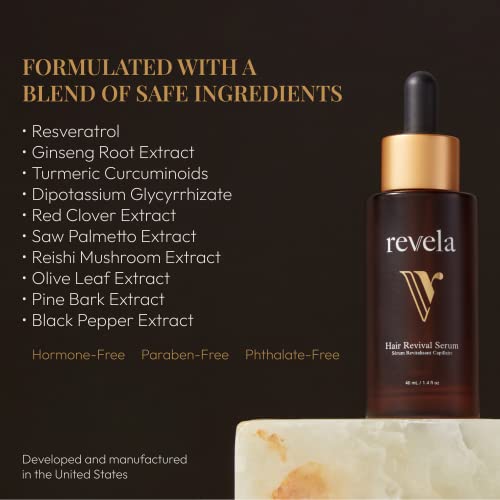 Revela Hair - Серум за възстановяване на косата - Облагодетелствани от дерматолозите Лек серум срещу косопад и изтъняване на