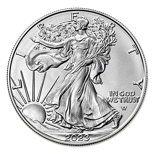 2023 Лот от (20) сребърни монети, в кюлчета American Eagle с тегло 1 унция, Блестящи, без да се прибягва, в оригинална тубе на Съединените