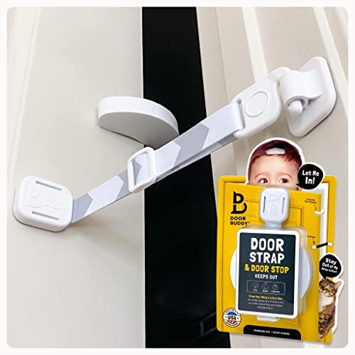 Система за заключване на вратите Door Buddy, който предпазва от децата, и на котешка врата корк. Регулируема капаче на отвора