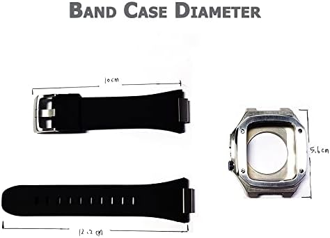 Каишка от каучук MAALYA за Apple Watch Band 6 SE 5 4 44 мм Луксозен комплект модификация iwatch 8 7 41 мм 45 мм Силиконов каучук с ръб от благородни метали (Цвят: 10 мм Златна закопчалка ра?