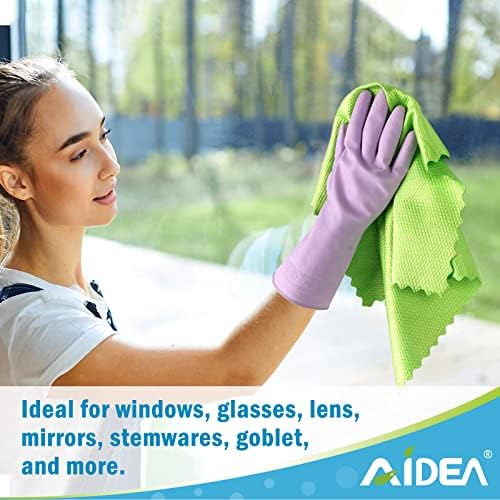 Кърпички за почистване на стъкло от микрофибър AIDEA-8PK, Висококачествено средство за почистване на стъкла и прозорци от