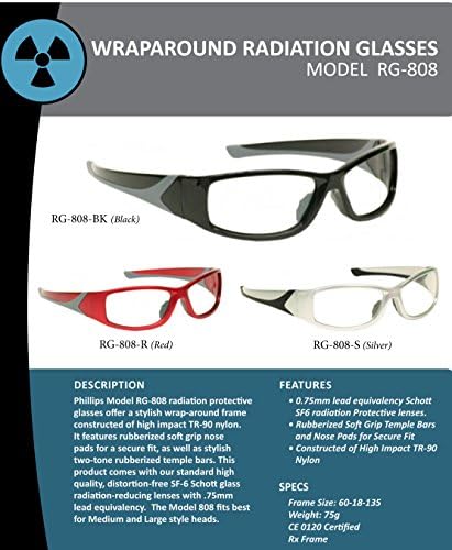 Защитни очила с освинцованным рентгеновия радиация в стилна, лека и удобна пластмасова защитна рамка, която облегает контура