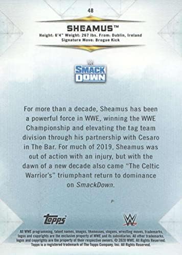 Търговската картичка WWE Undisputed 48 2020 Topps Sheamus SmackDown Борба
