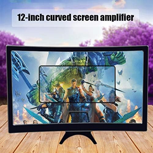 ZHEDYI 16-инчов HD Сгъваем Универсален усилвател на екрана, Заоблена стойка за проектор с увеличителем, 3D Извити лупа на екрана на мобилен