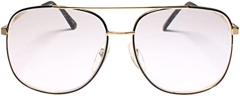 Истински Реколта Очила за четене 90-80-те години Classic Square Gold Reader 1.25