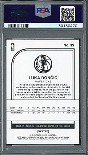 Баскетболно карта Luka Doncic 2019 Панини Hoops 39 С оценка на PSA 10