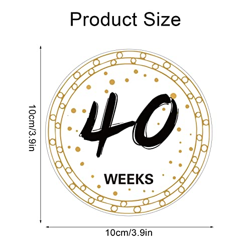 Седмични стикери за растежа на корема при бременност - Подпори за фотосесии на бременни от седмица на седмица - Подарък за спомен