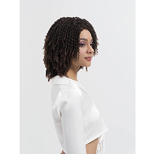 Pelidon кратък афро къдрава перука с 6-инчов страничната част, сменяеми перуки за афро-американците за черни жени 1Б