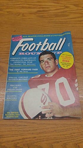 Спортен Тримесечен Футболен преглед на колежански 1969 Ретро списание J41047