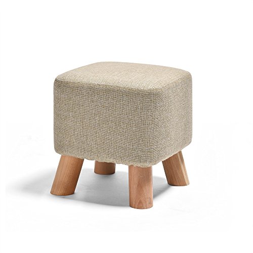 LJHA ertongcanyi Творчески текстилен табуретка за краката/Столче за переобувания /Стенд за мека мебел от масивно дърво (6 размери