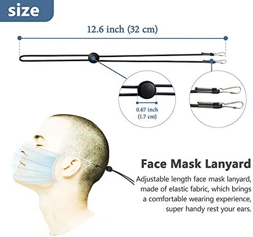 Както се вижда по телевизията, каишка за маска с регулируема дължина, Удобна горловина за защитни маски, лесно се побира