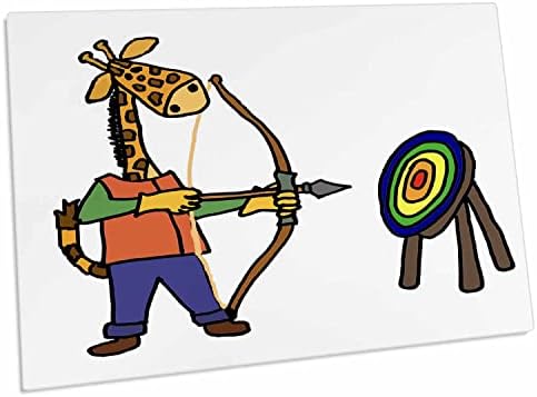 3D Забавен Жираф, Практикуващи стрелба с лък, с Лък и стрела - Настолни подложки (dpd-288087-1)